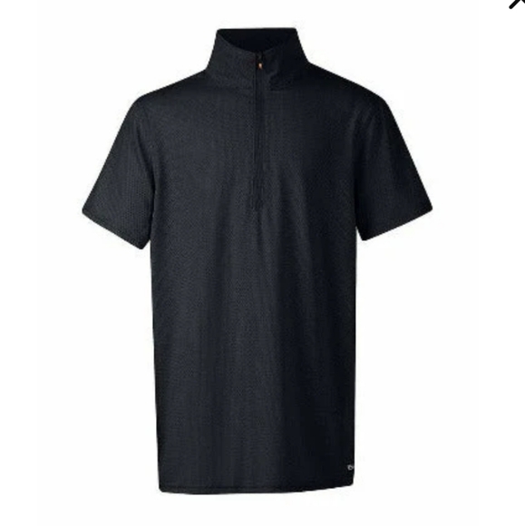 Polo manches courtes d'équitation enfant - Bleu Asphalte - Fouganza
